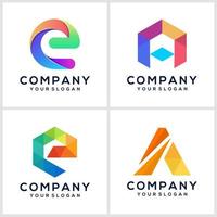 ispirazione creativa per il design del logo della lettera colorata. vettore