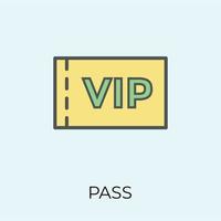 pass VIP alla moda vettore