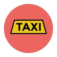 segno di taxi alla moda vettore