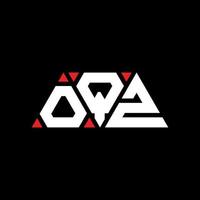 design del logo della lettera del triangolo oqz con forma triangolare. oqz triangolo logo design monogramma. modello di logo vettoriale triangolo oqz con colore rosso. oqz logo triangolare logo semplice, elegante e lussuoso. oqz