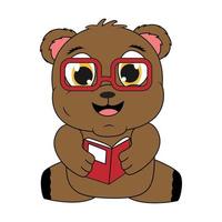 simpatico cartone animato animale orso grafico vettore