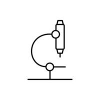 icona simbolo medico scientifico microscopio vettore