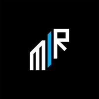 Mr lettera logo design creativo con grafica vettoriale