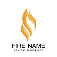 disegno del logo della fiamma ardente, illustrazione dell'icona del marchio del prodotto