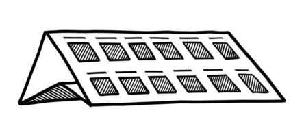 illustrazione vettoriale di un calendario desktop isolato su uno sfondo bianco. scarabocchio disegnando a mano