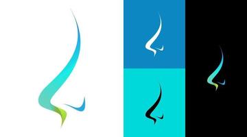 l monogramma naso società medica business logo design concept vettore