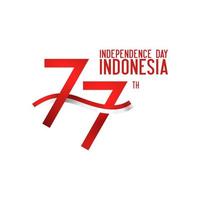 Logo del 77° giorno dell'indipendenza dell'Indonesia vettore