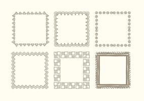 Set di frame disegnati a mano vettore