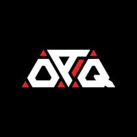 design del logo della lettera triangolare oaq con forma triangolare. monogramma oaq triangolo logo design. modello di logo vettoriale triangolo oaq con colore rosso. oaq logo triangolare logo semplice, elegante e lussuoso. oaq