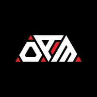 oam triangolo lettera logo design con forma triangolare. monogramma oam triangolo logo design. modello di logo vettoriale triangolo oam con colore rosso. logo triangolare oam logo semplice, elegante e lussuoso. oam