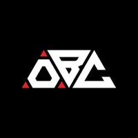 design del logo della lettera del triangolo obc con forma triangolare. monogramma di progettazione logo triangolo obc. modello di logo vettoriale triangolo obc con colore rosso. obc logo triangolare logo semplice, elegante e lussuoso. obc