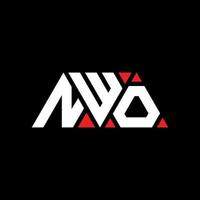 nwo triangolo logo design lettera con forma triangolare. nwo triangolo logo design monogramma. modello di logo vettoriale triangolo nwo con colore rosso. nwo logo triangolare logo semplice, elegante e lussuoso. nwo