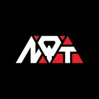 design del logo della lettera triangolare nqt con forma triangolare. monogramma di design del logo del triangolo nqt. modello di logo vettoriale triangolo nqt con colore rosso. logo triangolare nqt logo semplice, elegante e lussuoso. nqt
