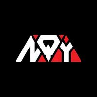 design del logo della lettera del triangolo nqy con forma triangolare. monogramma di design del logo del triangolo nqy. modello di logo vettoriale triangolo nqy con colore rosso. logo triangolare nqy logo semplice, elegante e lussuoso. nqy