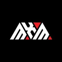 design del logo della lettera triangolare mxm con forma triangolare. monogramma di design del logo del triangolo mxm. modello di logo vettoriale triangolo mxm con colore rosso. logo triangolare mxm logo semplice, elegante e lussuoso. mxm