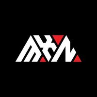 design del logo della lettera triangolare mxn con forma triangolare. Monogramma di design del logo del triangolo mxn. modello di logo vettoriale triangolo mxn con colore rosso. logo triangolare mxn logo semplice, elegante e lussuoso. mxn