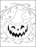 pagine da colorare di halloween vettore
