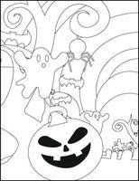 pagine da colorare di halloween vettore