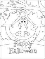 pagine da colorare di halloween vettore