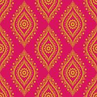 Fondo senza cuciture del modello di forma del fiore di stile colorato indiano etnico. utilizzare per tessuti, tessuti, elementi di decorazione d'interni, tappezzeria, avvolgimento. vettore