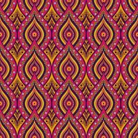 etnico colorato fiore indiano stile seamless pattern di sfondo. utilizzare per tessuti, tessuti, elementi di decorazione d'interni, tappezzeria, avvolgimento. vettore