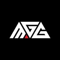 MGG triangolo lettera logo design con forma triangolare. MGG triangolo logo design monogramma. modello di logo vettoriale triangolo MGG con colore rosso. logo triangolare mgg logo semplice, elegante e lussuoso. mg