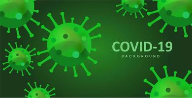 coronavirus verde sfondo in stile piatto vettore