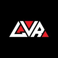 lvr triangolo lettera logo design con forma triangolare. lvr triangolo logo design monogramma. modello di logo vettoriale triangolo lvr con colore rosso. lvr logo triangolare logo semplice, elegante e lussuoso. lvr