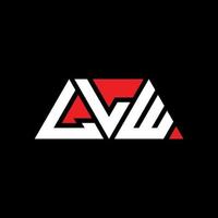 llw design del logo della lettera triangolare con forma triangolare. llw triangolo logo design monogramma. modello di logo vettoriale triangolo llw con colore rosso. llw logo triangolare logo semplice, elegante e lussuoso. llw