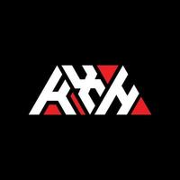 logo lettera triangolare kxh con forma triangolare. monogramma del design del logo del triangolo kxh. modello di logo vettoriale triangolo kxh con colore rosso. logo triangolare kxh logo semplice, elegante e lussuoso. kxh