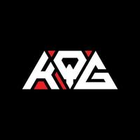 design del logo della lettera triangolare kqg con forma triangolare. monogramma del design del logo del triangolo kqg. modello di logo vettoriale triangolo kqg con colore rosso. logo triangolare kqg logo semplice, elegante e lussuoso. kgq