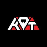 design del logo della lettera triangolare kqt con forma triangolare. monogramma di design del logo del triangolo kqt. modello di logo vettoriale triangolo kqt con colore rosso. logo triangolare kqt logo semplice, elegante e lussuoso. qt