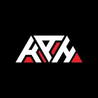 design del logo della lettera del triangolo kah con forma triangolare. monogramma di design del logo del triangolo kah. modello di logo vettoriale triangolo kah con colore rosso. logo triangolare kah logo semplice, elegante e lussuoso. kah