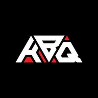 logo della lettera triangolare kbq con forma triangolare. monogramma di design del logo del triangolo kbq. modello di logo vettoriale triangolo kbq con colore rosso. logo triangolare kbq logo semplice, elegante e lussuoso. kbq