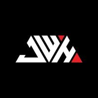 jwh design del logo della lettera triangolare con forma triangolare. monogramma di design del logo del triangolo jwh. modello di logo vettoriale triangolo jwh con colore rosso. jwh logo triangolare logo semplice, elegante e lussuoso. jwh