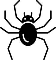 icona del glifo ragno vettore