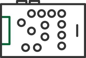 linea braille bicolore vettore