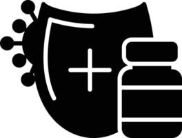 icona del glifo con scudo vettore
