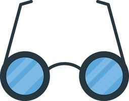 icona piatta degli occhiali vettore