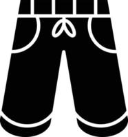 icona del glifo con pantaloncini vettore