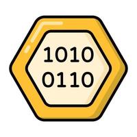 icona di criptovaluta, token non fungibile, tecnologia digitale. vettore