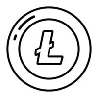 icona token, token non fungibile, tecnologia digitale. vettore