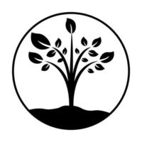 silhouette di logo, ramo e foglie di olivo. vettore