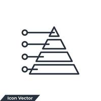 diagramma icona logo illustrazione vettoriale. modello di simbolo grafico per la raccolta di grafica e web design vettore