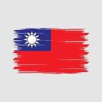 pennello bandiera taiwan. bandiera nazionale vettore