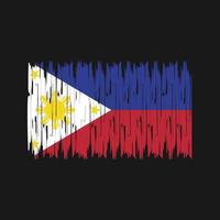 pennellate bandiera filippine. bandiera nazionale vettore