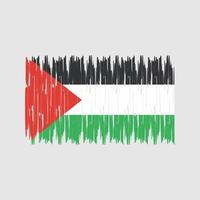 pennellate bandiera palestina. bandiera nazionale vettore