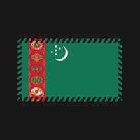 vettore di bandiera del turkmenistan. bandiera nazionale