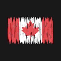 pennellate della bandiera del canada. bandiera nazionale vettore