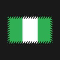 vettore di bandiera nigeria. bandiera nazionale